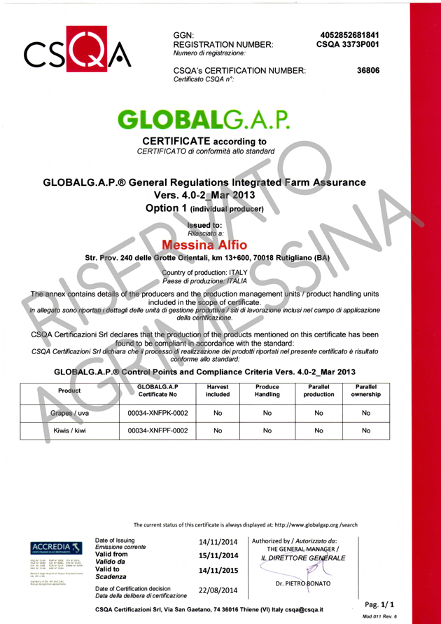 certificazione global